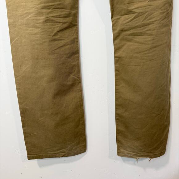Burberry Brit Mens Straight Leg Chino Pants Tan Khaki 34 Regular Office Workwear - Picture 5 of 12
